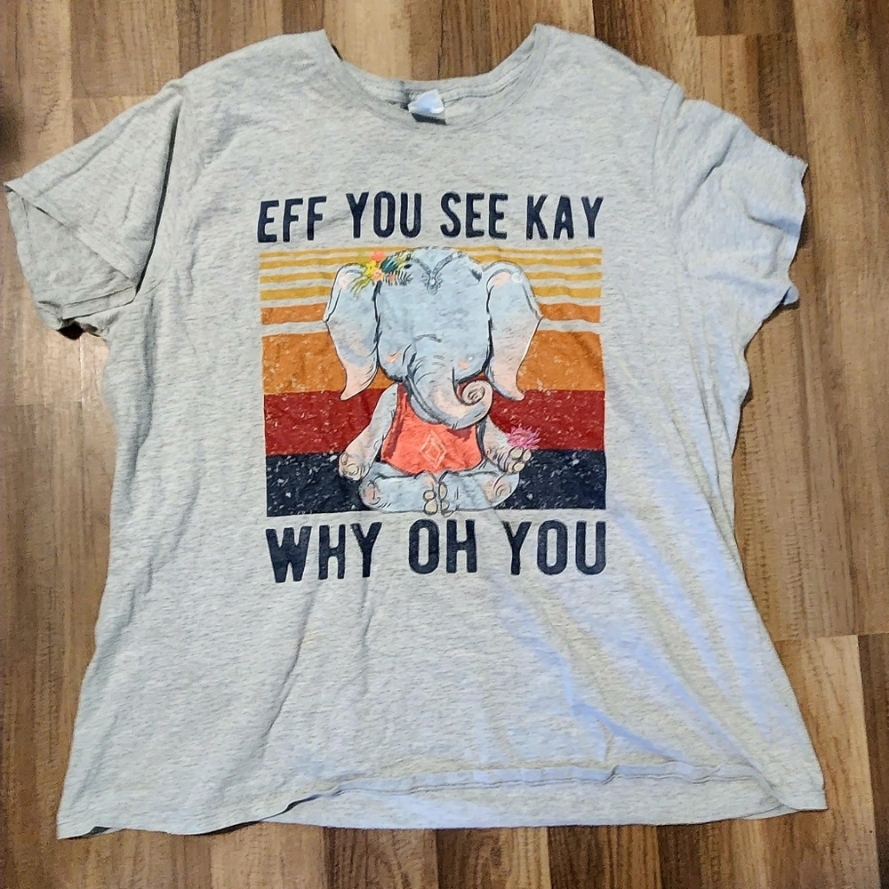 Funny elephant Tee women 2xl